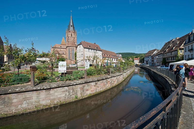 Wissembourg, Church of St. Peter and Paul and Lauter Canal