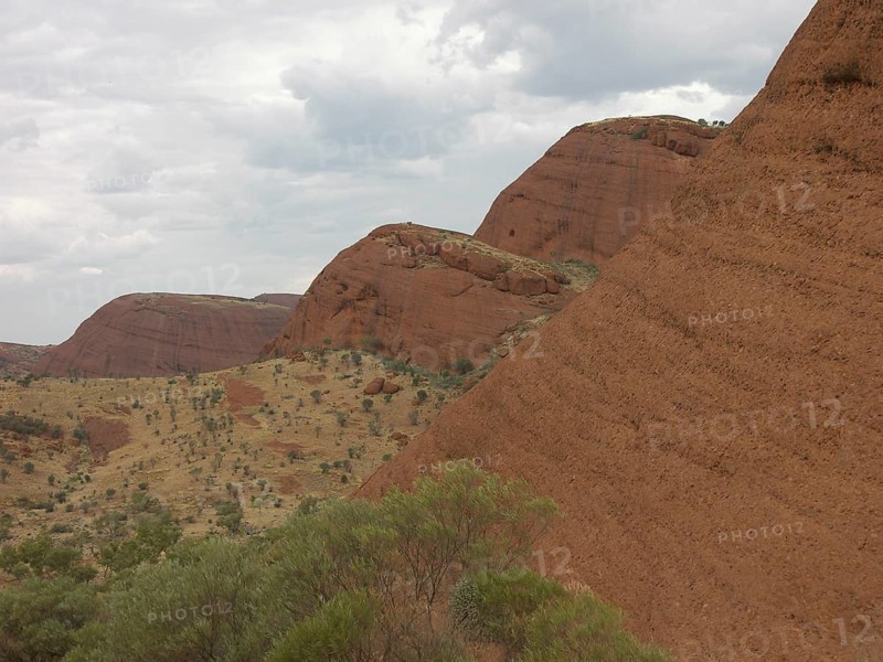 Wild and romantic landscape at the rock formation of the Olgas, Australia -