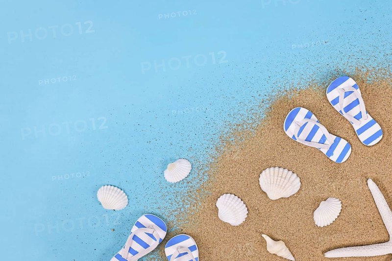 Summer shoes, seashells