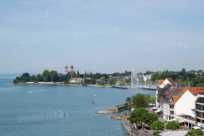 City view with castle church and castle, view from Moleturm