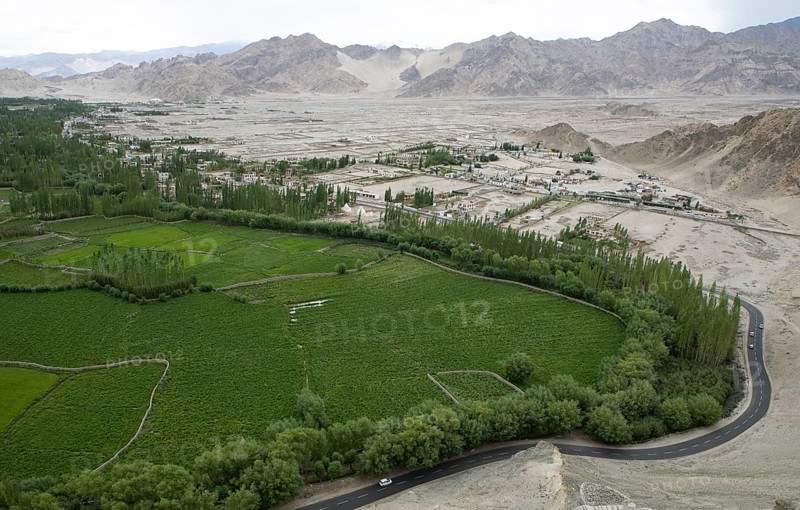 View of the Indus Valley from Thiksey Gompa, Ladakh