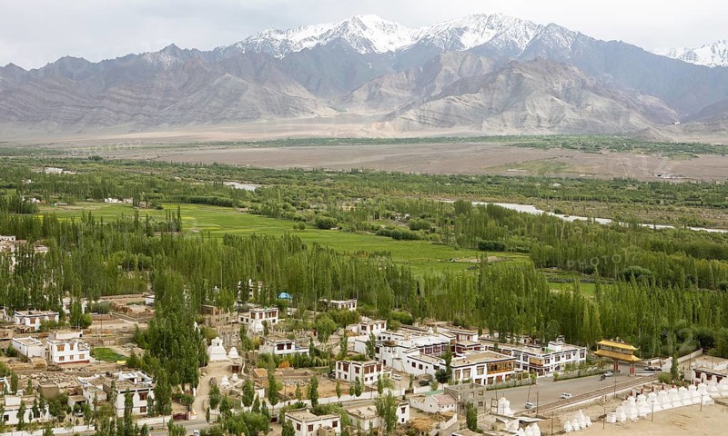 View of the Indus Valley from Thiksey Gompa, Ladakh
