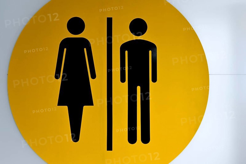 Sign Women and Men Toilet,