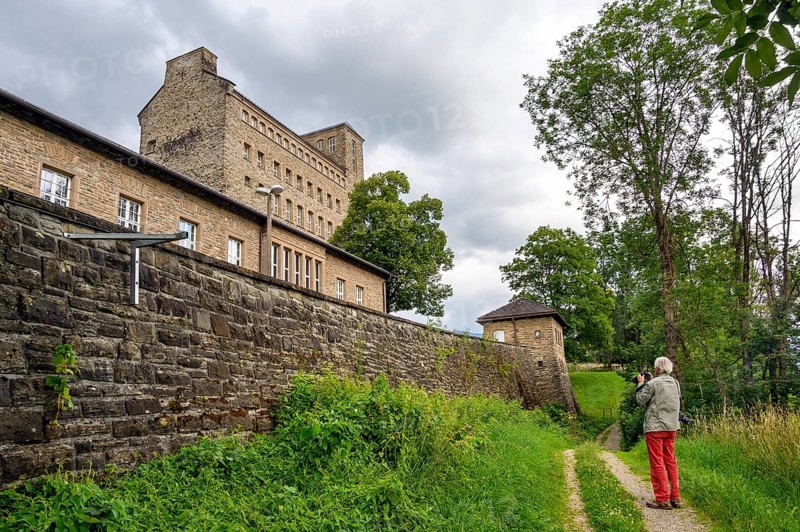 Photographer taking pictures of Generaloberst Beck barracks, former Nazi order castle called the Burg