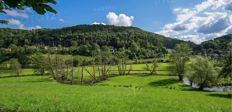 Trubach Valley with the meandering Trubach, Egloffstein