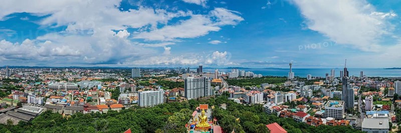 Big Buddha, aerial view with drone