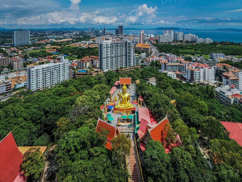 Big Buddha, aerial view with drone