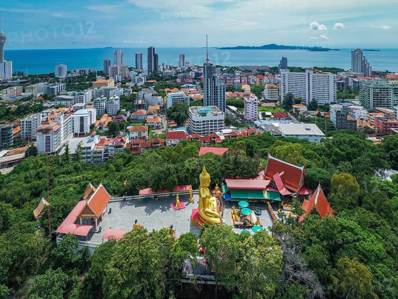 Big Buddha, aerial view with drone