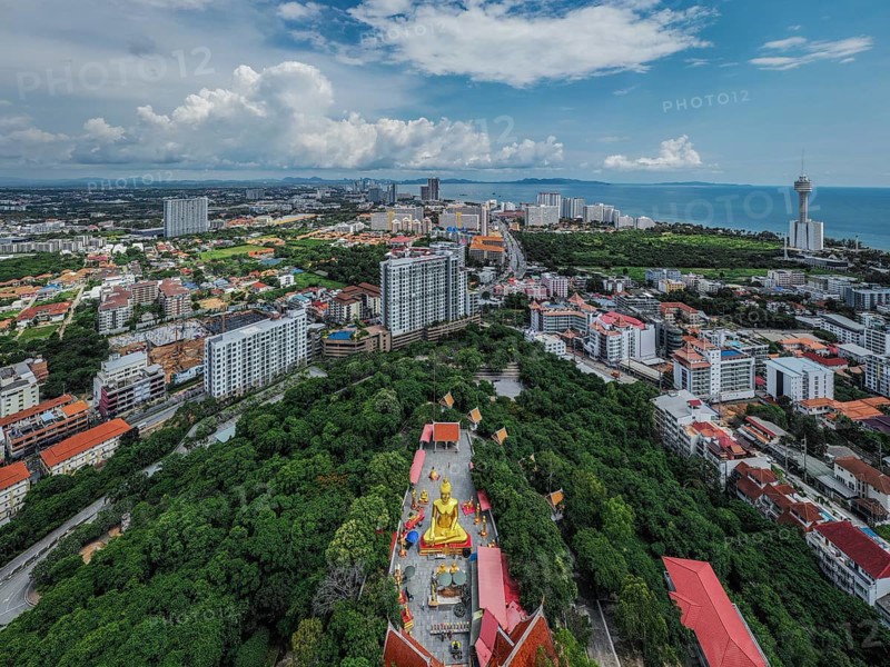 Big Buddha, aerial view with drone
