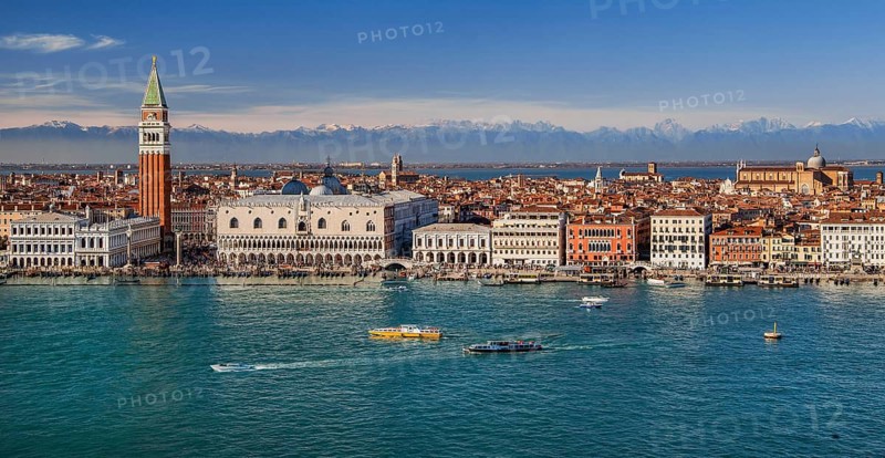 Waterfront on the lagoon with Piazzetta, Campanile