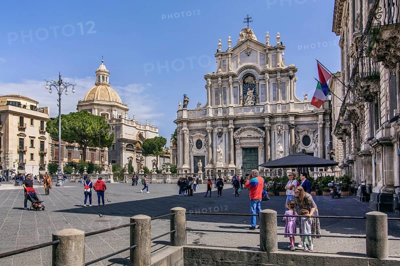 Cathedral Square with Cathedral in the Old Town, Catania