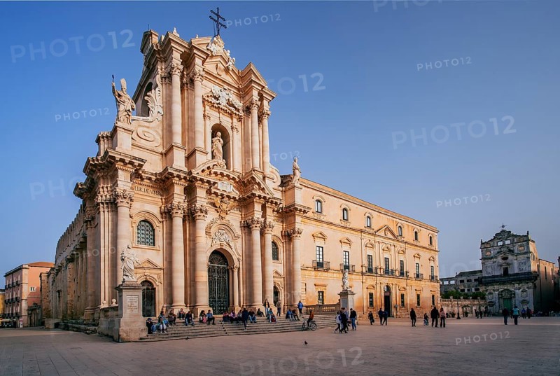 Cathedral Square with the Cathedral in the Evening Sun, Syracuse