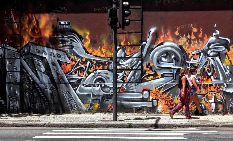 Grafitti in the Rua Jardim Botanico, Rio der Janeiro