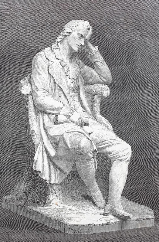 Marble statue of Johann Christoph Friedrich von Schiller, 1759 to 1805