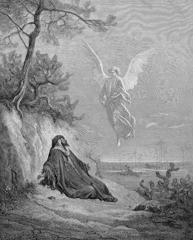Prophet Elijah or Elijah and the Angel, Situations of the Bible