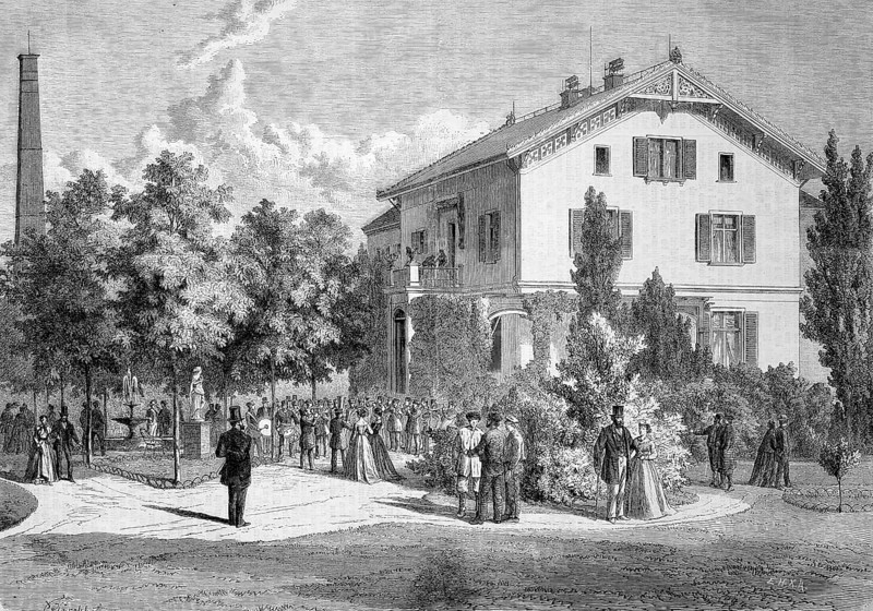 The music band of the workers of the Arnold Staub weaving mill in Kuchen, Baden-Wuerttemberg