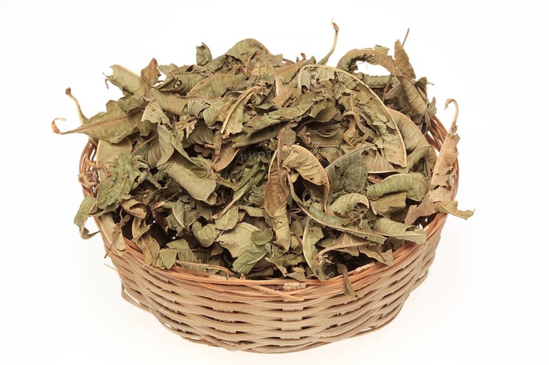 Dried leaves of the medicinal plant verbena,
