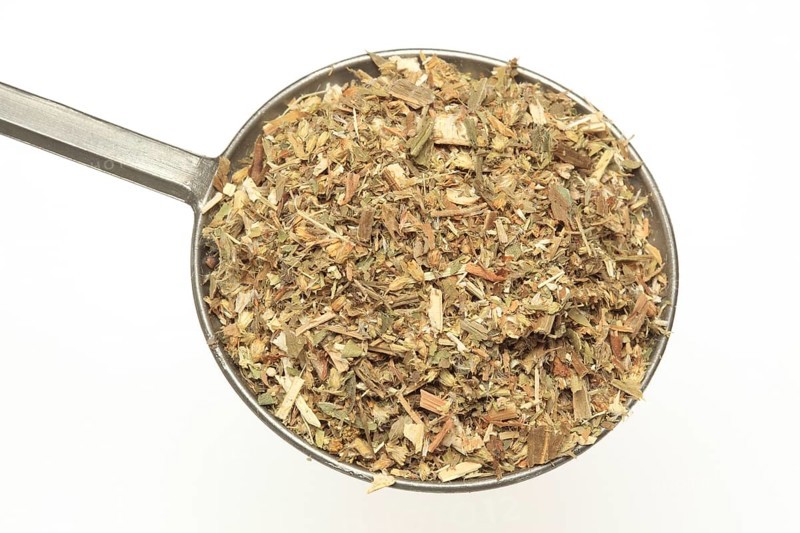 Dried herb of the medicinal plant european goldenrod,