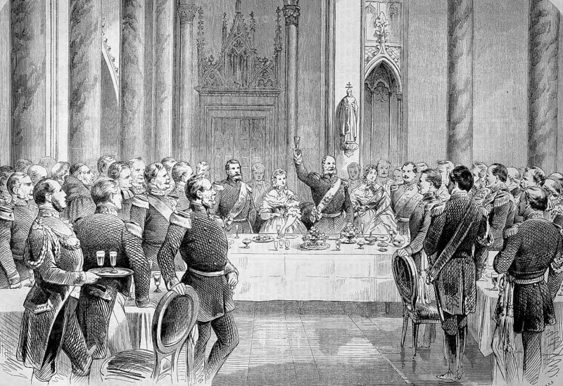 Dinner in the State Room of Hohenzollern Castle, Hohenzollern Castle
