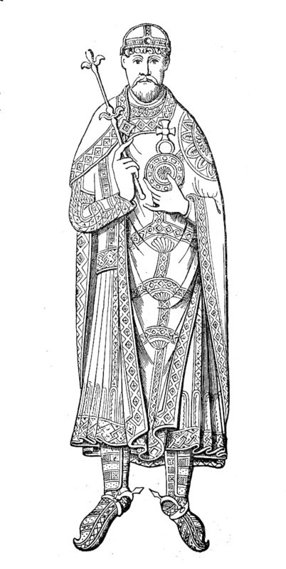 Cultural state in the 12th century, tomb slab of Rudolf of Swabia in Merseburg Cathedral