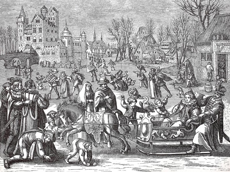 Cultural state in the 16th century, merrymaking on the ice