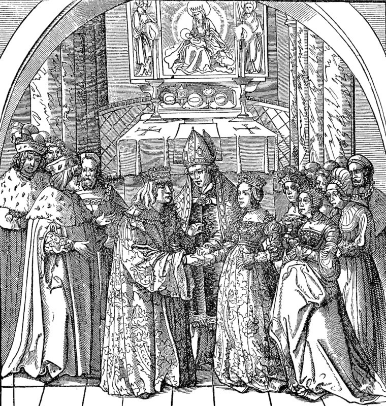 Cultural state at the end of the 15th and beginning of the 16th century, wedding ceremony