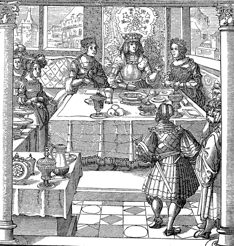 Cultural state at the end of the 15th and beginning of the 16th century, banquet