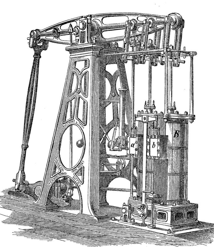 Woolsche Balanciermaschine, regular standing steam engine