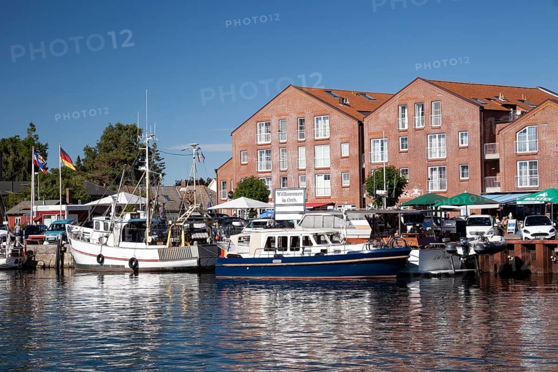 Port of Orth with sailingboats Fehmarn Island, Baltic Sea