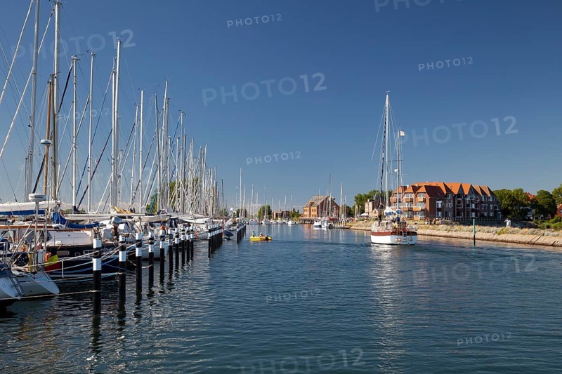 Port of Orth with sailingboats Fehmarn Island, Baltic Sea