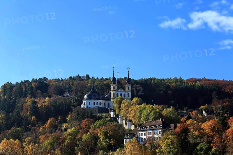 The Kaeppele above Wuerzburg. Lower Franconia, Franconia