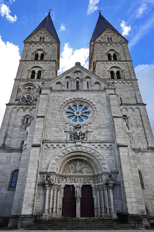 The Adalbero Church in Wuerzburg in fine weather. Lower Franconia, Franconia
