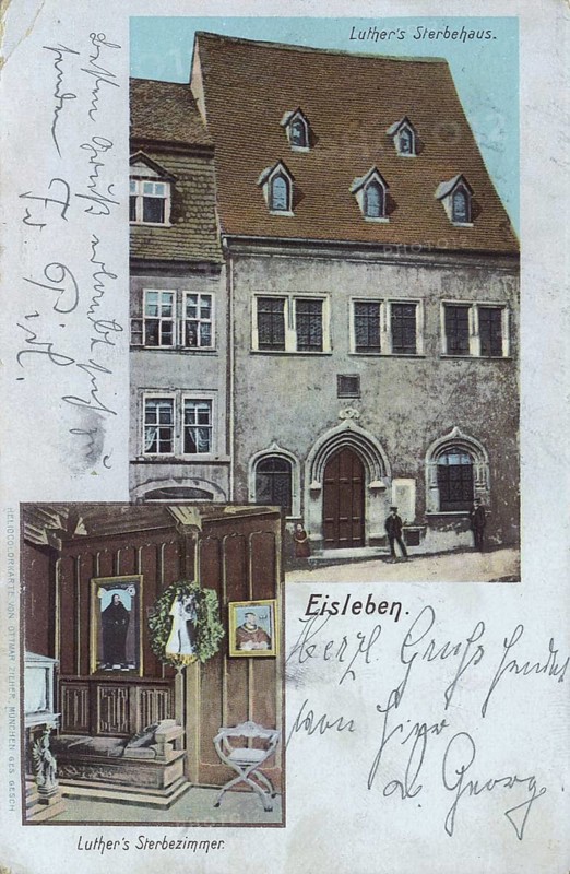 Luther's death house in Eisleben, Mansfeld-Suedharz district