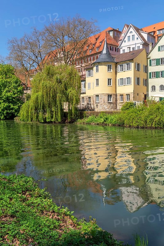 Tuebingen Old Town with Hoelderlin Tower, Tuebingen