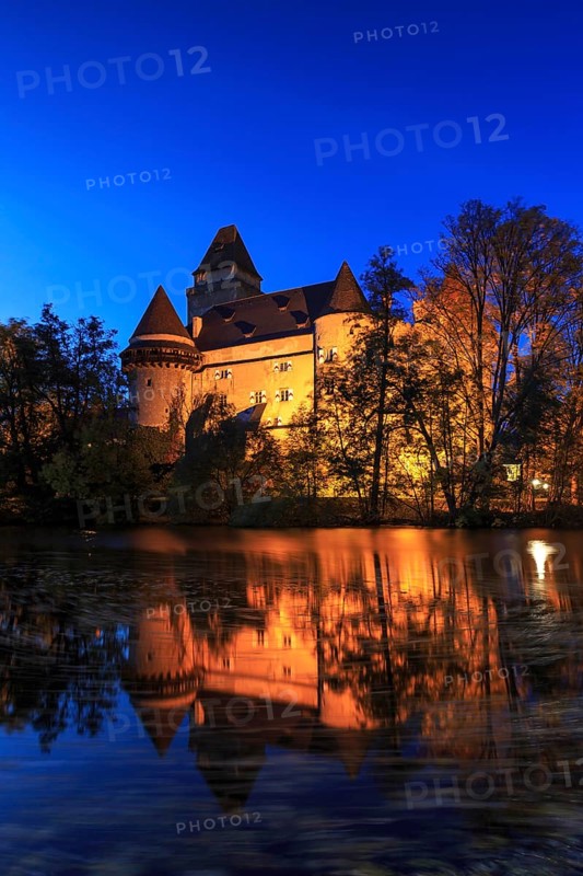 Heidenreichstein Castle at dusk, Heidenreichstein