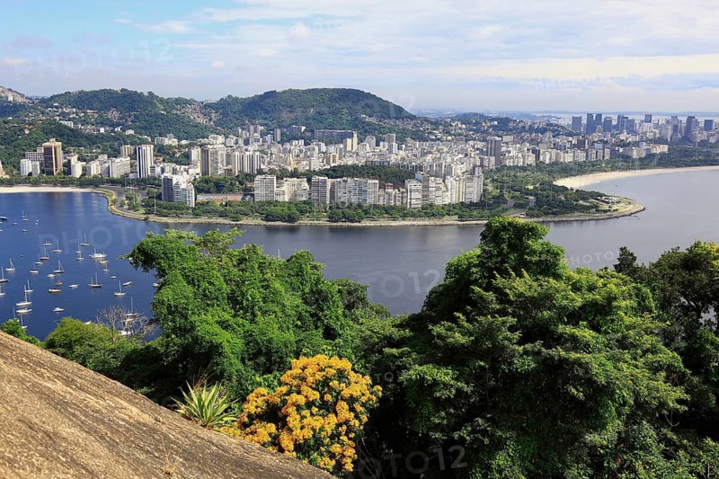 View of Rio de Janeiro from Sugar Loaf Mountain, here of the Flamengo