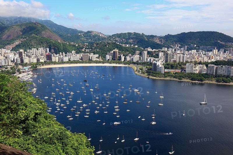 View of Rio de Janeiro from Sugar Loaf Mountain, here of the Flamengo
