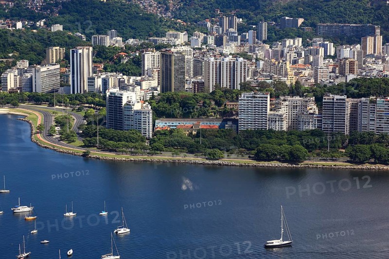 View of Rio de Janeiro from Sugar Loaf Mountain, here of the Flamengo
