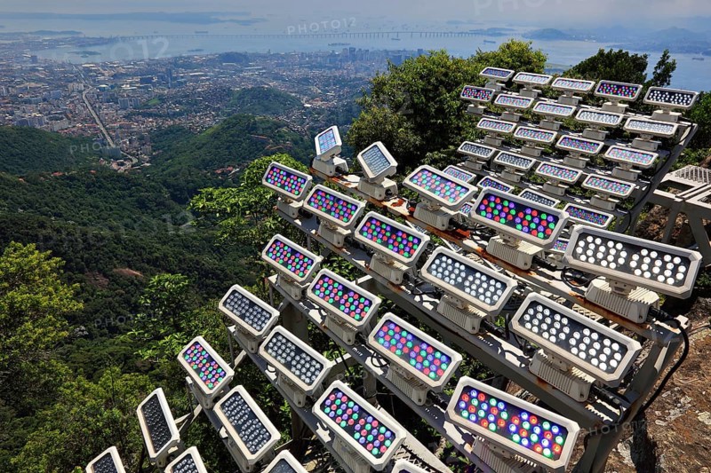 Lighting installation for the Cristo Redentor, Christ the Redeemer