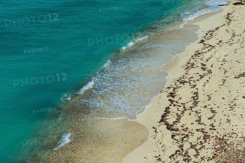 White sand beach in turquoise waters, Fort Jefferson