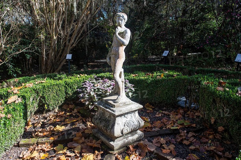 Statue in the gardens of the Magnolia Plantation outside Charleston, South Carolina