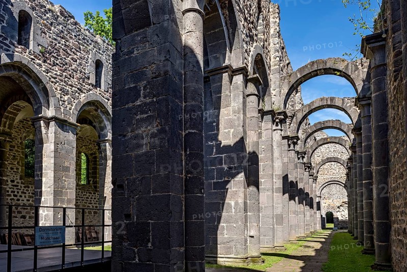 Ruin of Arnsburg Abbey Church, side aisle of the basilica