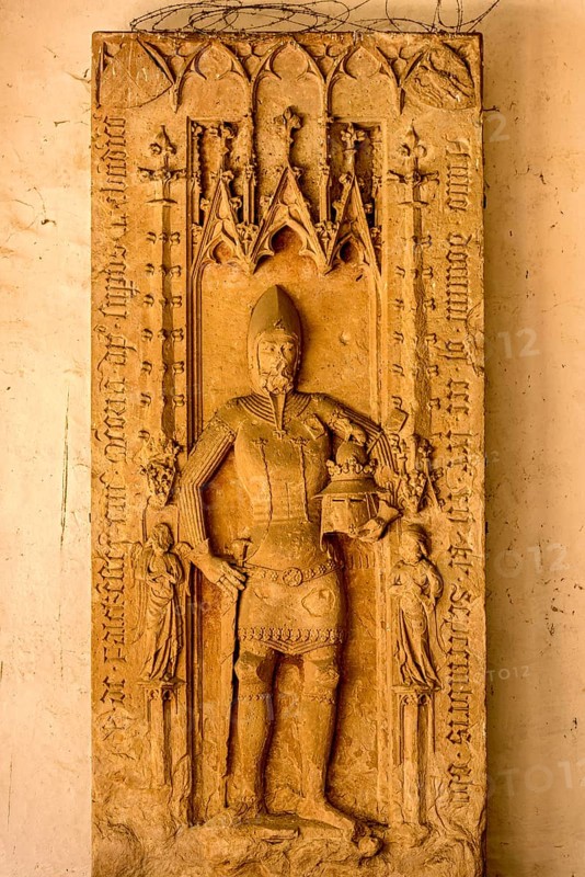 Grave slab with relief, tomb of Johann von Falkenstein