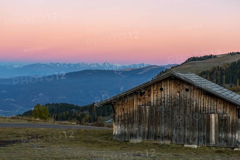 Sciliar at sunrise in Autumn, Seiser Alm