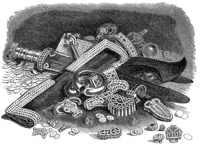 Cemetery finds from the tomb of the Frankish king Childeric, year 480