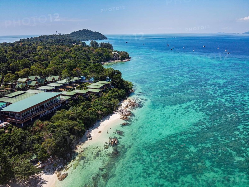 Aerial of North Point beach, Koh Lipe