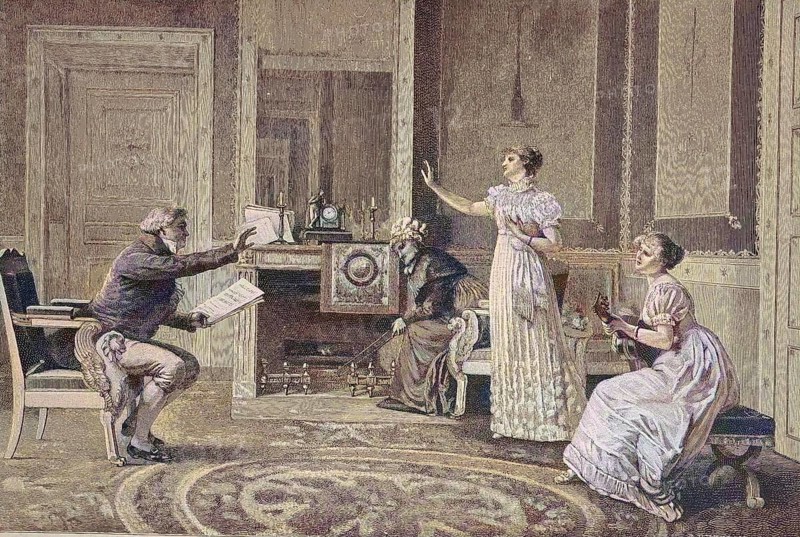 The Singing Lesson, the Music Teacher and his Pupils