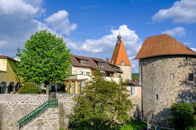 City wall with city towers, Freistadt