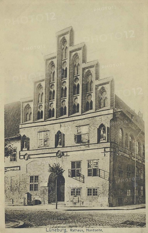 North side of the town hall in Lueneburg, Lower Saxony