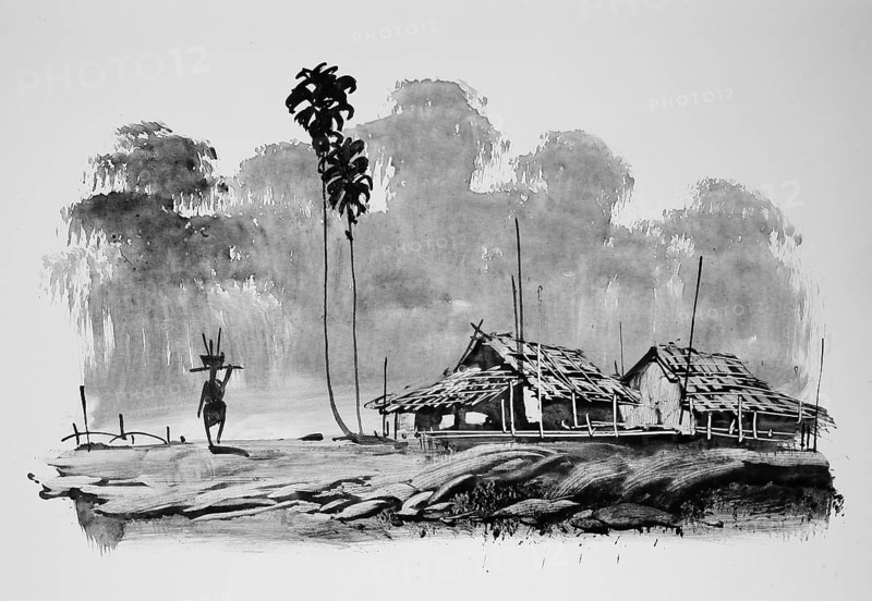 Fisherman returning with his catch, Cottage